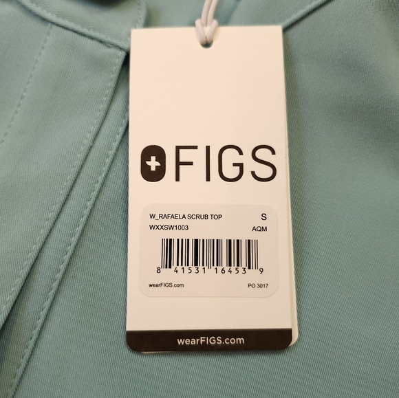 FIGS Womens Scrub Set Size Small Sea Glass Rafaela Oversized Zamora Jogger NEW - Picture 2 of 7